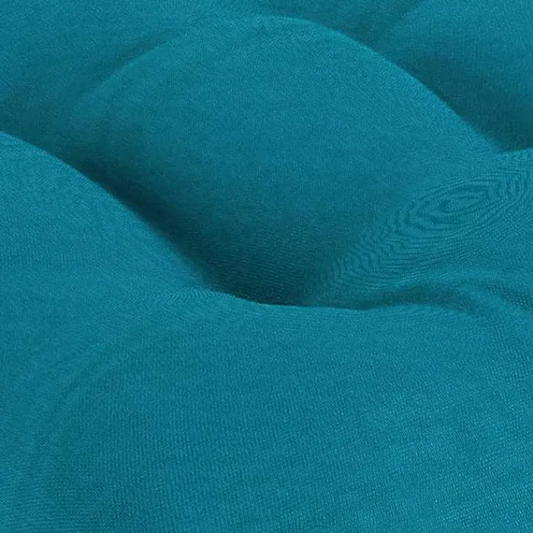 Kirklands Home Turquoise Tufted Outdoor Chair Cushions, Set of 2 Blue New