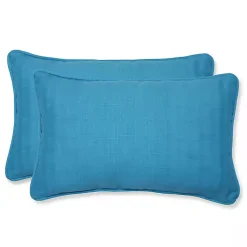 Kirklands Home Turquoise Welt Outdoor Lumbar Pillows, Set of 2 Blue Best