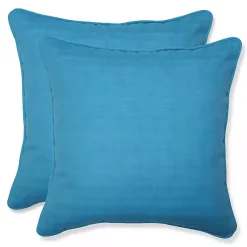 Kirklands Home Turquoise Welt Outdoor Pillows, Set of 2 Blue Outlet