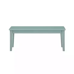 Kirklands Home Turquoise Wood Classic Farmhouse Bench Blue Sale