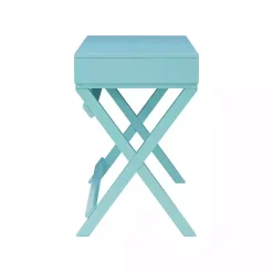 Kirklands Home Turquoise Wood 2-Drawer Peggy Desk Blue Sale