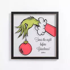 Christmas Art & Wall Decor>Kirklands Home Twas the Night Before Grinchmas Framed Wall Plaque