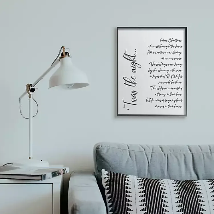 Christmas Art & Wall Decor>Kirklands Home Twas the Night Framed Wall Plaque