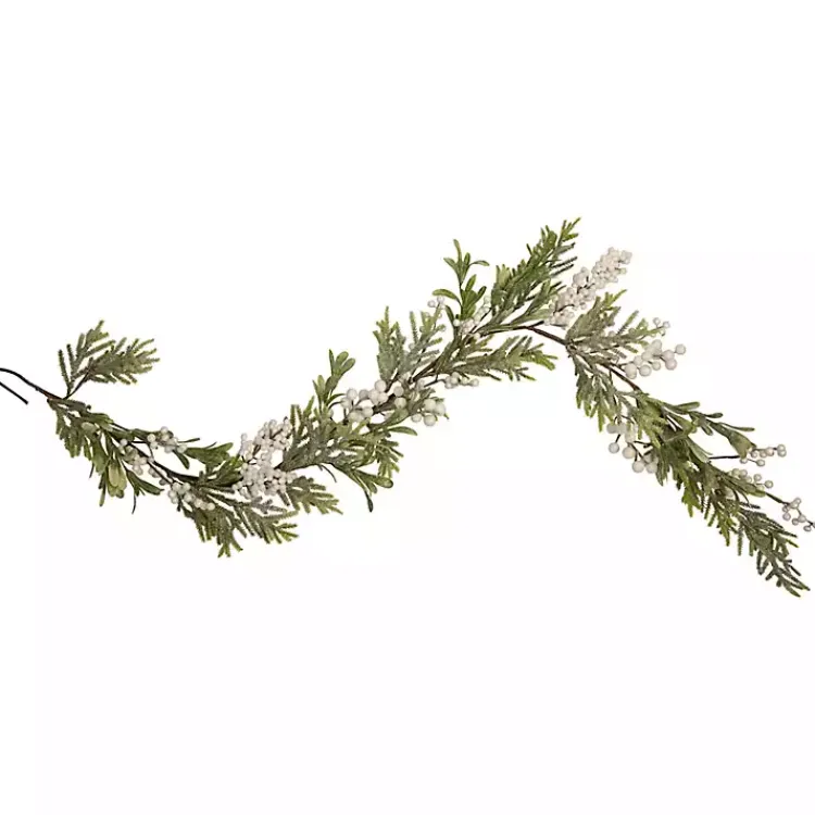 Christmas Arrangements & Garland>Kirklands Home Twig and Frosted Berry Garland
