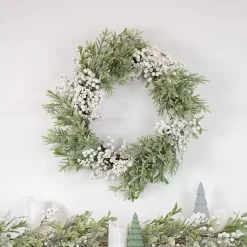 Christmas Arrangements & Garland>Kirklands Home Twig and Frosted Berry Garland
