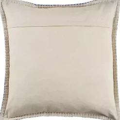 Pillows>Kirklands Home Twilight with Embroidered Edge Pillow, 24 in. Blue