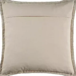 Pillows>Kirklands Home Twine Embroidered Edge Pillow, 24 in. Brown