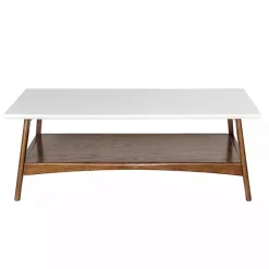 Kirklands Home Two-Tone Ava Mid-Century Modern Coffee Table White Discount