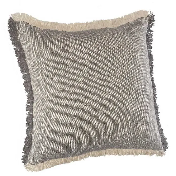 Pillows>Kirklands Home Two-Tone Gray Woven Accent Pillow