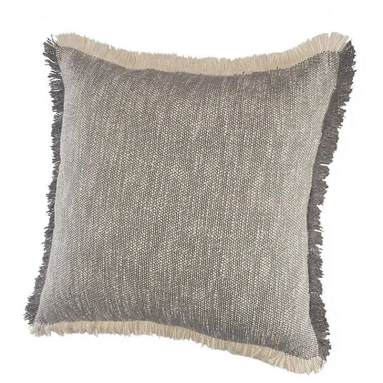 Pillows>Kirklands Home Two-Tone Gray Woven Accent Pillow