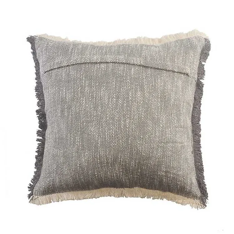 Pillows>Kirklands Home Two-Tone Gray Woven Accent Pillow