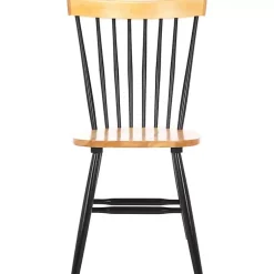 Kirklands Home Two-Tone Parker Spindle Dining Chairs, Set of 2 Black Discount