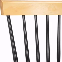 Kirklands Home Two-Tone Parker Spindle Dining Chairs, Set of 2 Black Discount