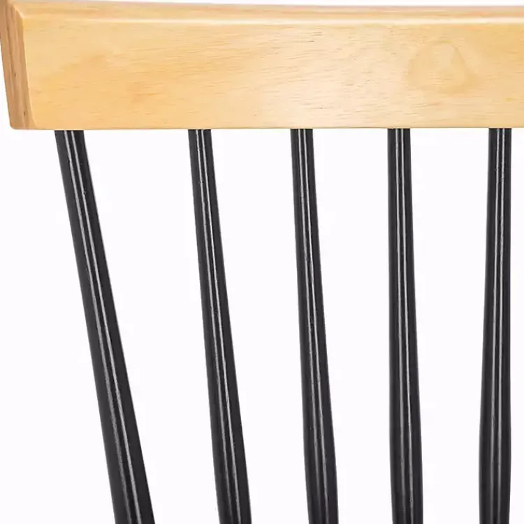 Kirklands Home Two-Tone Parker Spindle Dining Chairs, Set of 2 Black Discount