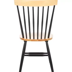 Kirklands Home Two-Tone Parker Spindle Dining Chairs, Set of 2 Black Discount