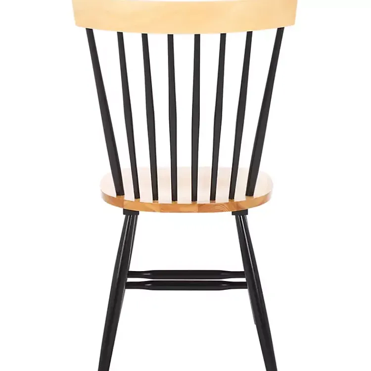 Kirklands Home Two-Tone Parker Spindle Dining Chairs, Set of 2 Black Discount