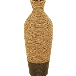 Vases>Kirklands Home Two-Toned Natural Seagrass Floor Vase, 28 in.
