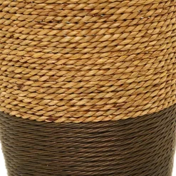 Vases>Kirklands Home Two-Toned Natural Seagrass Floor Vase, 28 in.