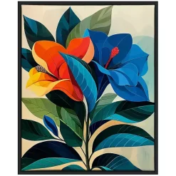 Kirklands Home Ultra Violet Blooms I Framed Canvas Art Print Outlet
