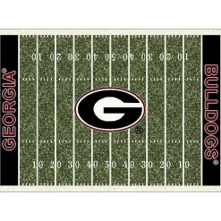 Kirklands Home University of Georgia Home Field Area Rug, 6x8 Green Hot
