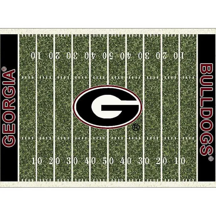 Kirklands Home University of Georgia Home Field Area Rug, 6x8 Green Hot