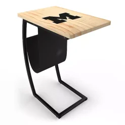 Kirklands Home University of Michigan Wood C-Table Tan Sale
