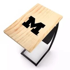 Kirklands Home University of Michigan Wood C-Table Tan Sale