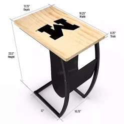 Kirklands Home University of Michigan Wood C-Table Tan Sale