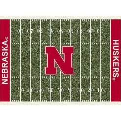 Kirklands Home University of Nebraska Home Field Area Rug, 6x8 Green Sale