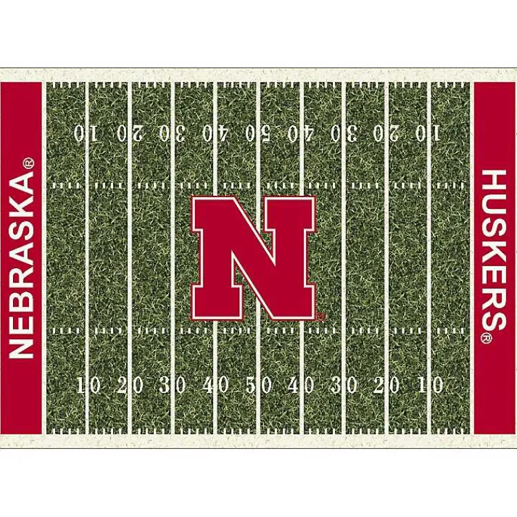 Kirklands Home University of Nebraska Home Field Area Rug, 6x8 Green Sale