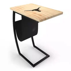 Kirklands Home University of Texas Wood C-Table Tan