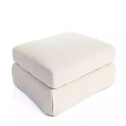 Kirklands Home Upholstered Weekend Ottoman Ivory Best