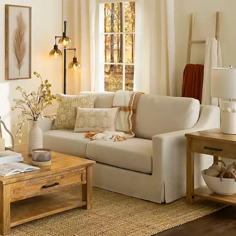 Kirklands Home Upholstered Weekend Sofa Ivory Best