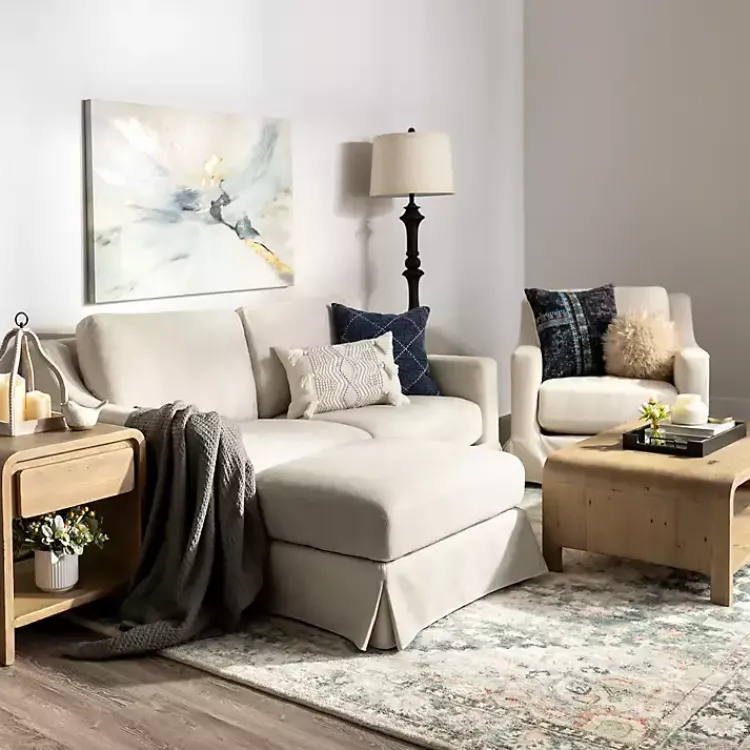 Kirklands Home Upholstered Weekend Sofa Ivory Best
