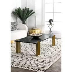 Kirklands Home Vailiki Moroccan Tribal Tassel Area Rug, 5x7 Sale