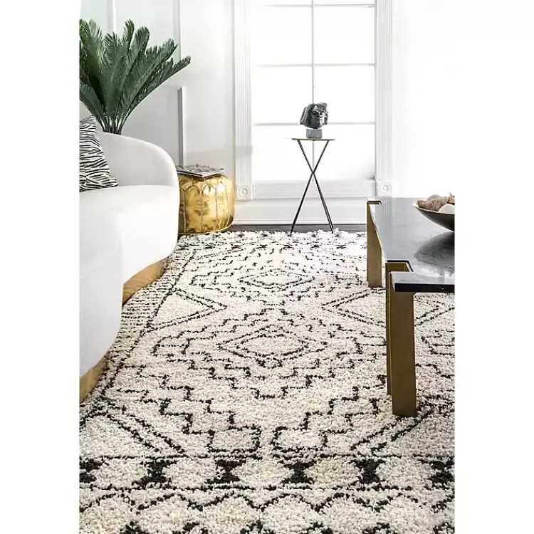 Kirklands Home Vailiki Moroccan Tribal Tassel Area Rug, 5x7 Sale