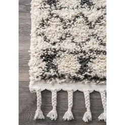 Kirklands Home Vailiki Moroccan Tribal Tassel Area Rug, 5x7 Sale
