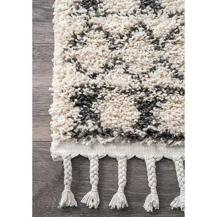 Kirklands Home Vailiki Moroccan Tribal Tassel Area Rug, 5x7 Sale