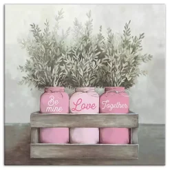Valentines Day Decorations>Kirklands Home Valentine's Day Mason Jar Canvas Art Print