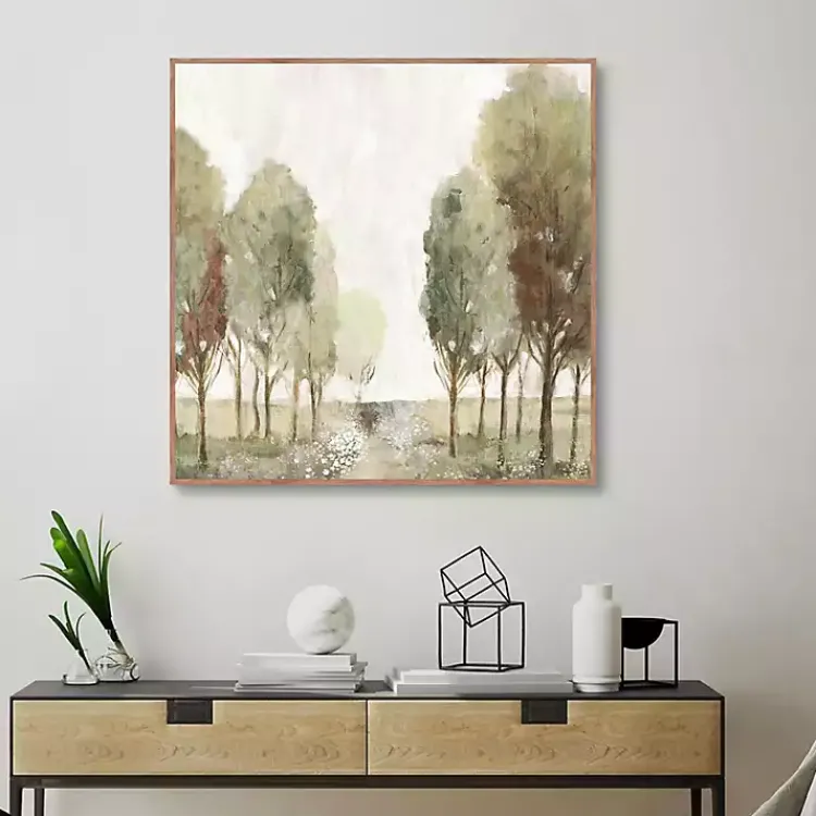 Kirklands Home Valley of Green Framed Canvas Art Print New