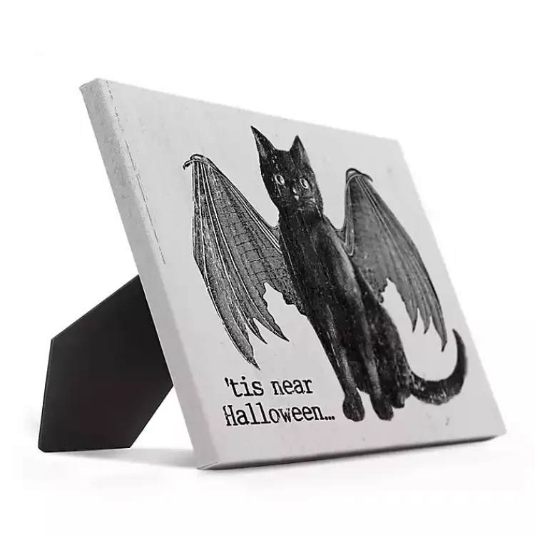 Halloween>Kirklands Home Vampire Cat Halloween Tabletop Decoration