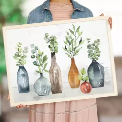 Kirklands Home Vases with Greenery Framed Art Print Clearance