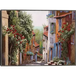 Kirklands Home Vecchia Cagnes Framed Giclee Canvas Art Print Brown Clearance