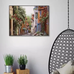 Kirklands Home Vecchia Cagnes Framed Giclee Canvas Art Print Brown Clearance