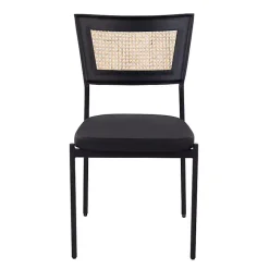 Kirklands Home Vegan Leather and Rattan Dining Chairs, Set of 2 Online
