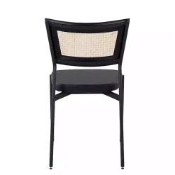 Kirklands Home Vegan Leather and Rattan Dining Chairs, Set of 2 Online