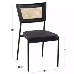 Kirklands Home Vegan Leather and Rattan Dining Chairs, Set of 2 Online