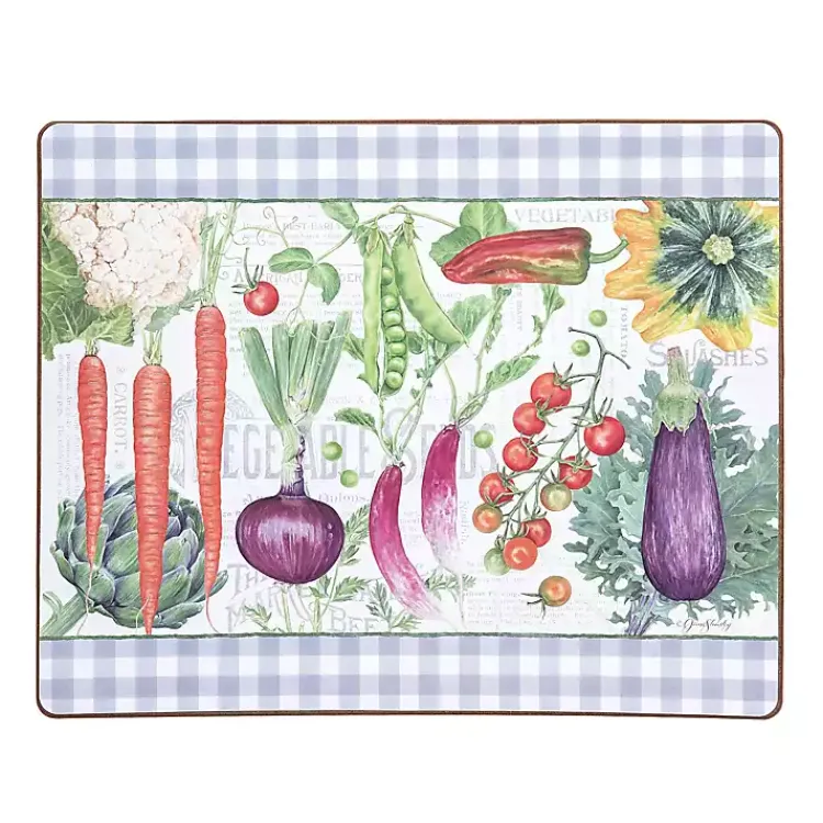 Kirklands Home Vegetable Garden Hardboard Placemats, Set of 6 Multi Outlet