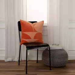 Pillows>Kirklands Home Velvet Monochrome Shapes Throw Pillow Orange