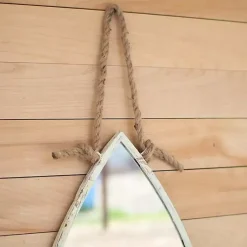 Kirklands Home Vertical Fish Mirror with Rope Hanger Hot